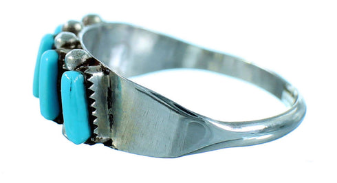 American Indian Turquoise Needlepoint Zuni Ring Size 6-1/2 PX36311